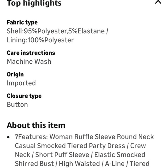 Amazon Brown Smocked Maxi Dress with Puff Sleeves - Picture 2 of 7